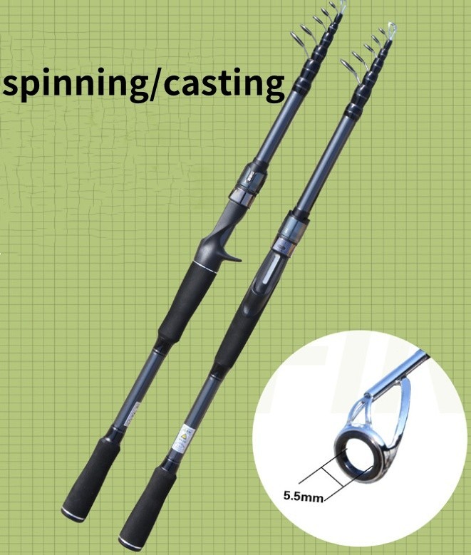 Telescopic Fishing Rod Spinning/casting Rod High Sensitivity Portable Fast Pole