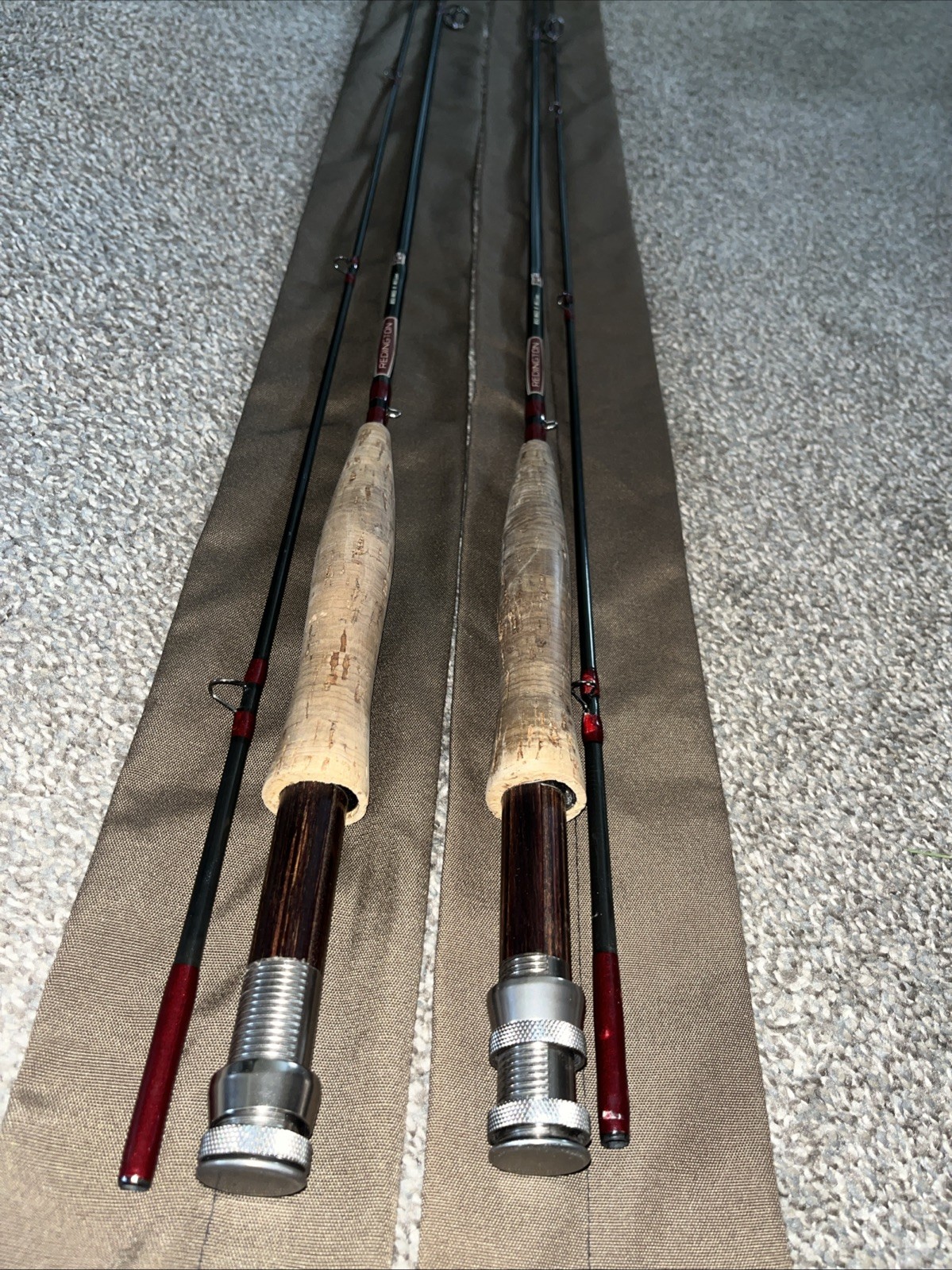 (qty 2) Redington RS2 8032 8052 Fly Fishing Rods 2pc-8’ 3 & 5 wt Cork Graphite