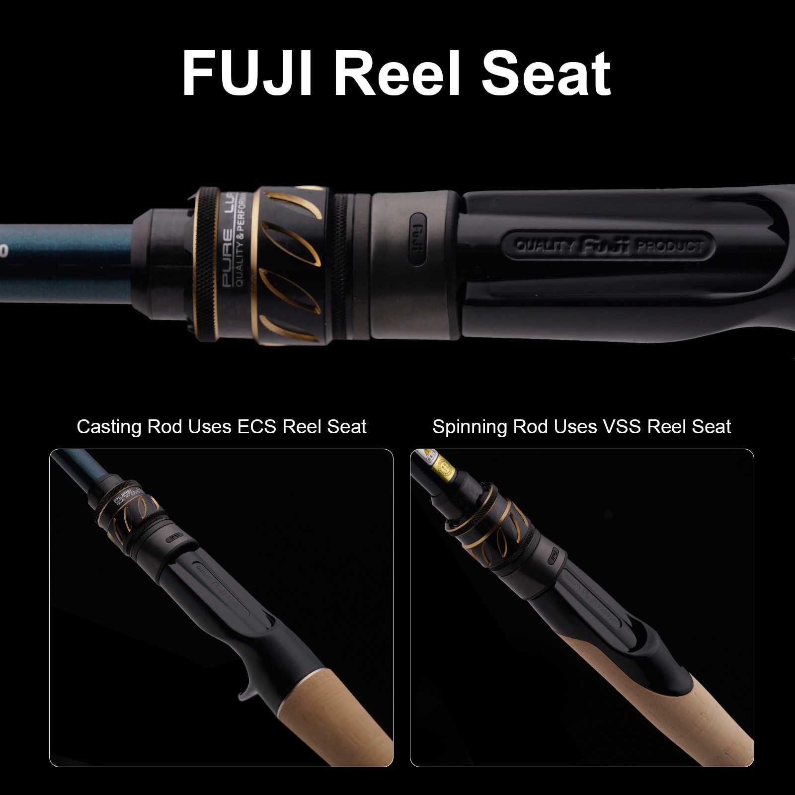 PURELURE FLIGHT DANCE Long Cast Fishing Rod Shore Cast/Spin 2-Piece 7’4″-8’7″