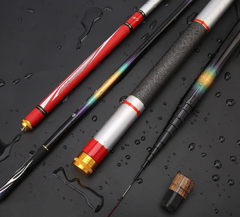 Telescopic Fishing Rod Carbon Fiber Stream Hand Pole 3.6m 4.5m 7.2m 8m 9m Travel