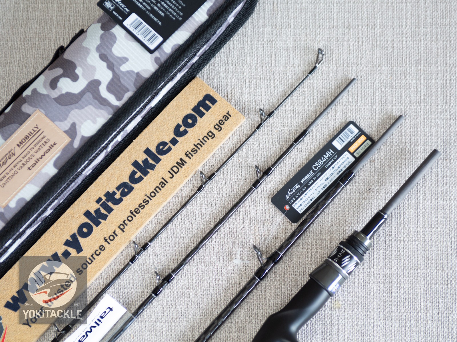 Tailwalk Namazon Mobilly C584MH Baitcasting Rod for Bass 4 Piece Rod