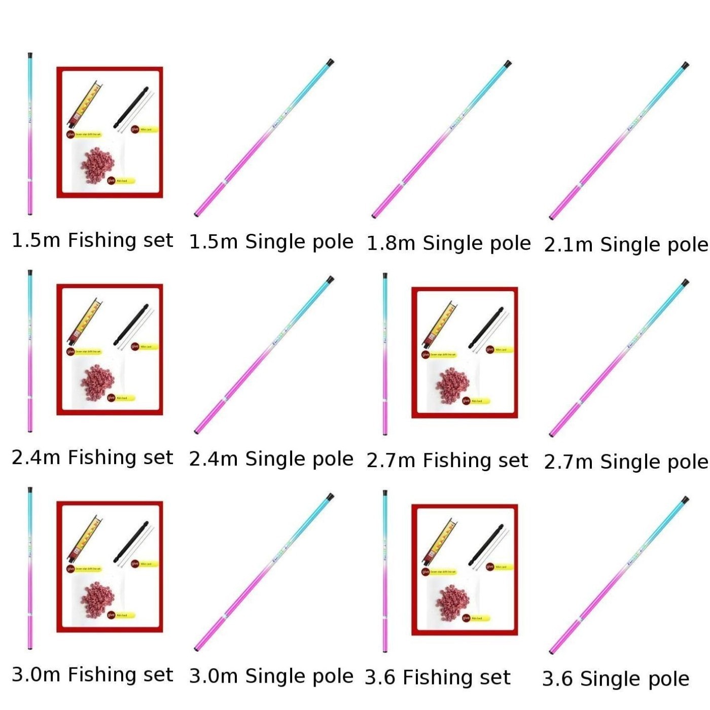 Fishing Rod 1 5 2 7m Length with Collapsible 40cm Feature Ideal for Travel