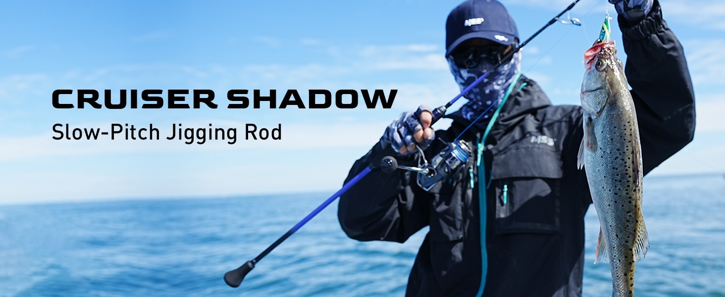 Cruiser Slow Pitch Jigging Spinning Rods [ML and M, 6’3″ Straight Guides Toray]