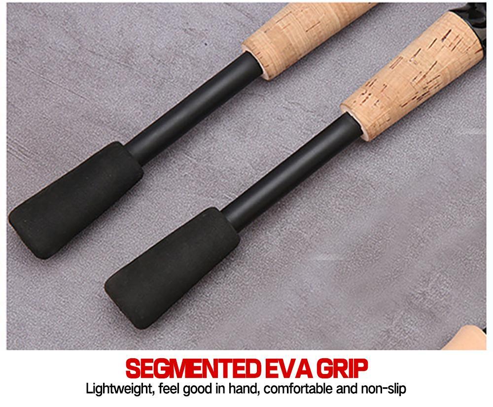 Ultra-Light Fishing Rod Carbon Fiber Spinning Casting Pole Handle Telescopic Sea