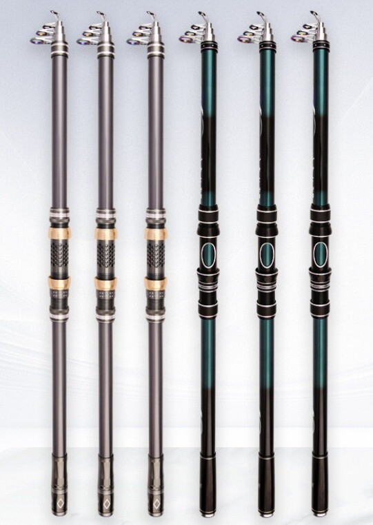 Rock Fishing Rod Carp Telescopic Sea Rod Spinning Rod Carbon Fiber Pole 2.1-3.6M