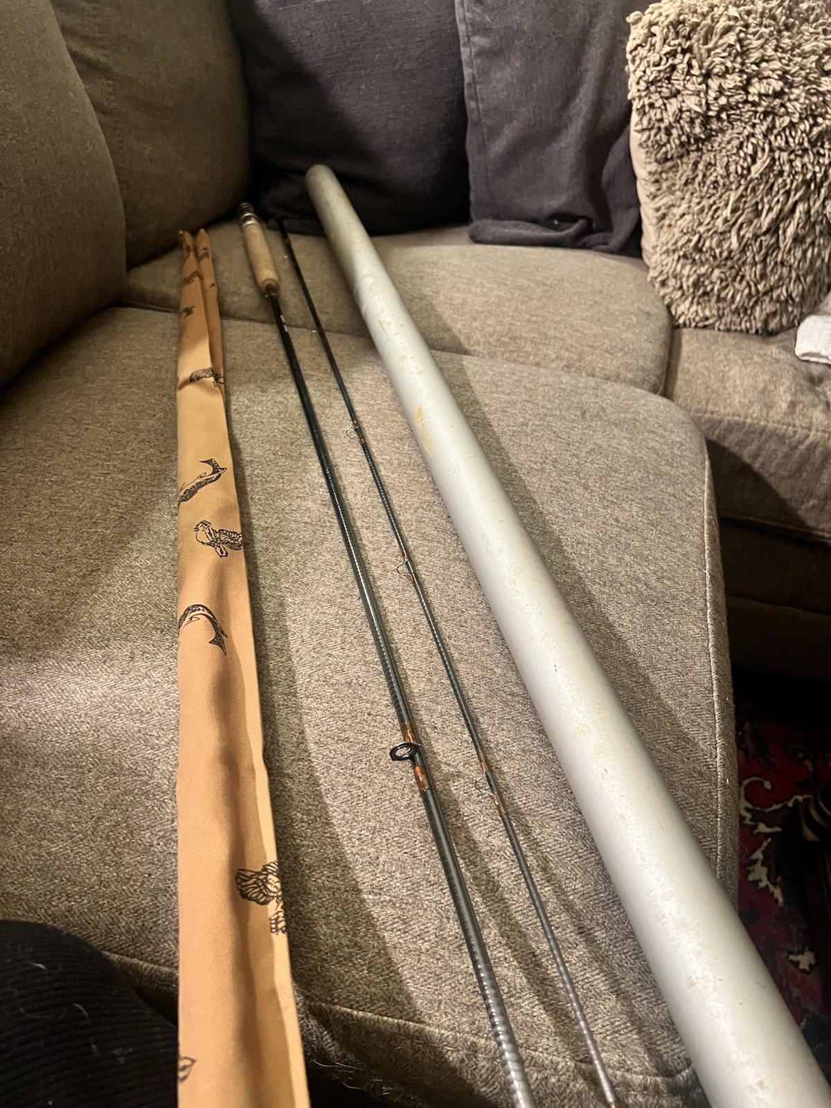 Orvis graphite fly rod 9.5’ 3 5/8 Oz #8 Line
