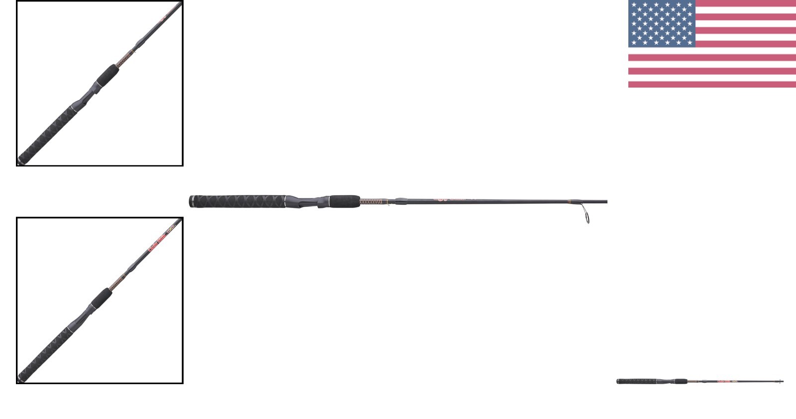 6’6” GX2 Spinning Rod, Three Piece Spinning Rod, 6-15lb Line Rating, Medium R…