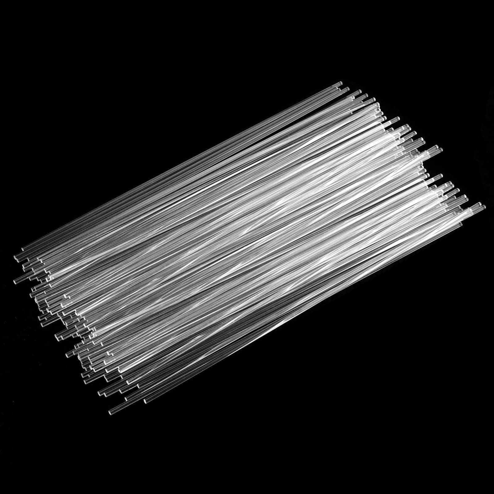 300 PCS 12 Inch Clear Acrylic Rods 1/8 Inch Diameter Dowel Cake Topper Party