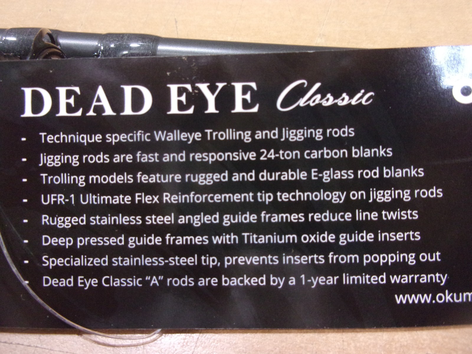 OKUMA DEAD EYE CLASSIC CASTING ROD (line counter) 6 foot 4 inch Medium power