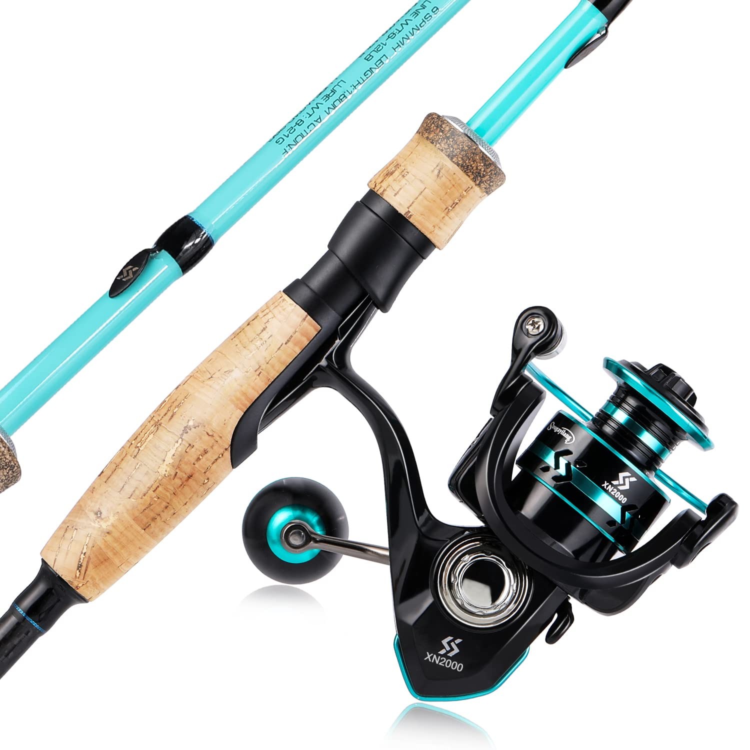 Sougayilang Fishing Rod & Reel Combo, 2-PC, Carbon Fiber, SS Guides