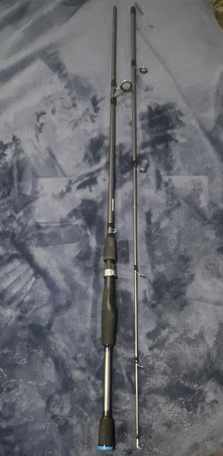 h2ox 6 ft Spinning Rod 2-Piece Medium Moderate Fast Split Foam Grip