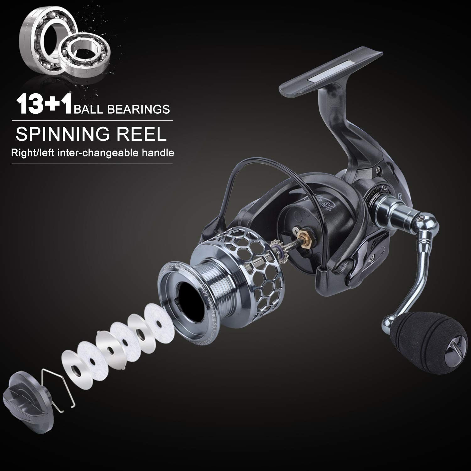 Sougayilang Telescopic Fishing Rod Reel Combos with Carbon Fiber Fishing Pole…