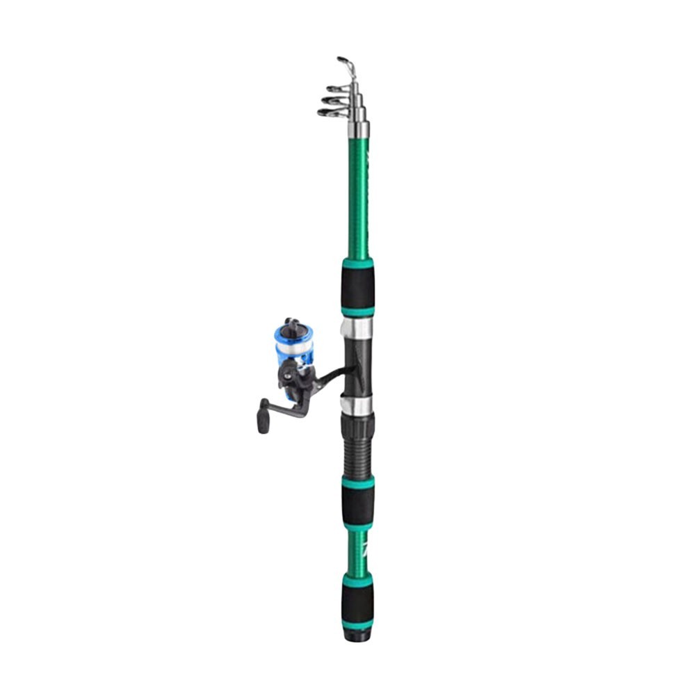 Portable Carbon Fiber Fishing Rod and Reel For Combo Full Kit with Gear Set