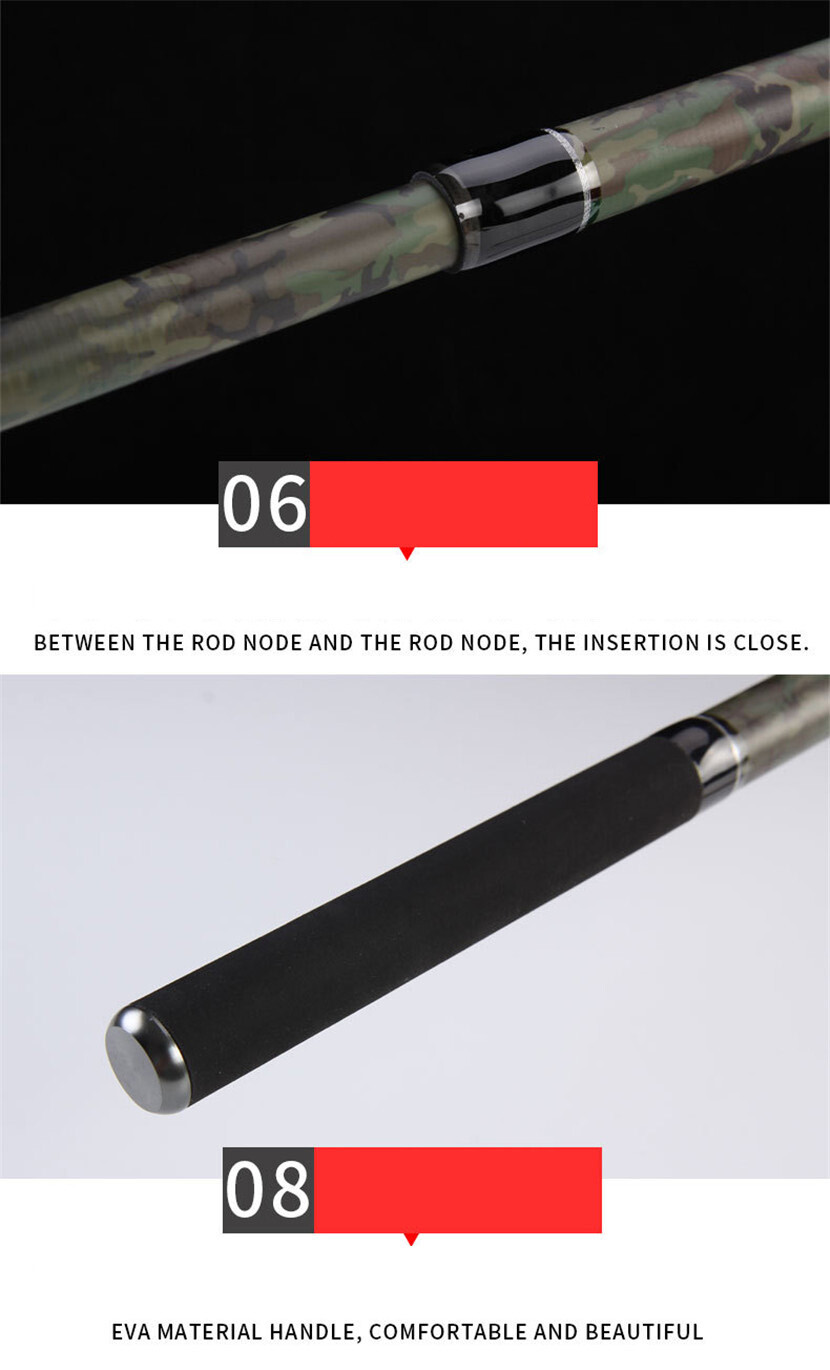 High Strength Carbon Fibre 3 Sections Surf Rods Casting Weight:100-300g