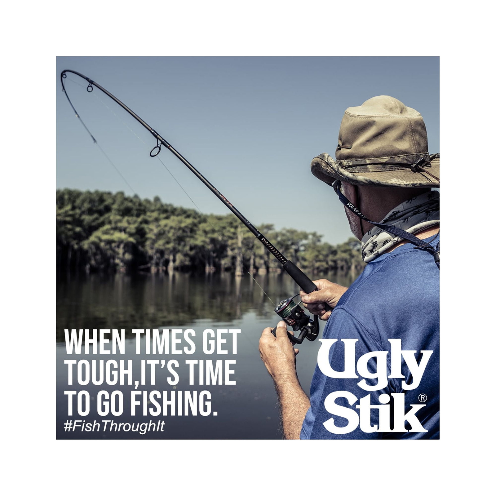 Ugly Stik 5’ US Lite Pro Spinning Rod, Durable Construction, One Piece Rod