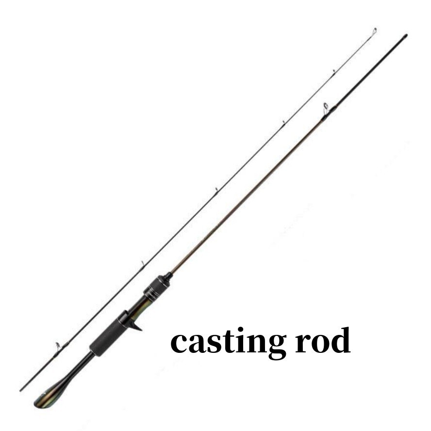 Fishing Rods 5.51FT Casting Spinning Rod Carbon Fiber 2 Section Lure Poles Bass