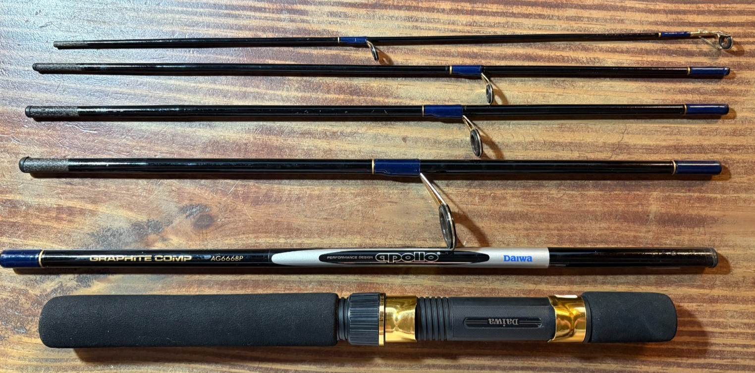 Vintage Daiwa “APOLLO AG666BP Graphite Comp 6pc. fishing rod