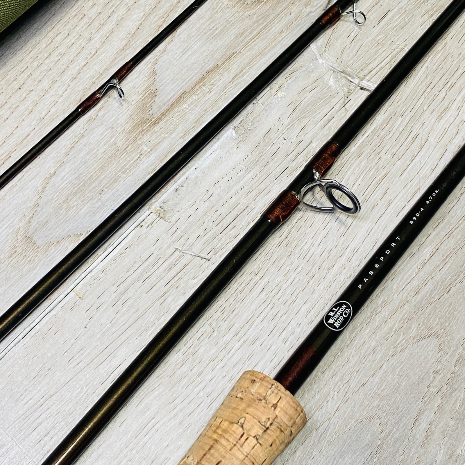 R.L. Winston PASSPORT 890-4 9’0″ 8wt Fly Rod Fishing w/tube & sock