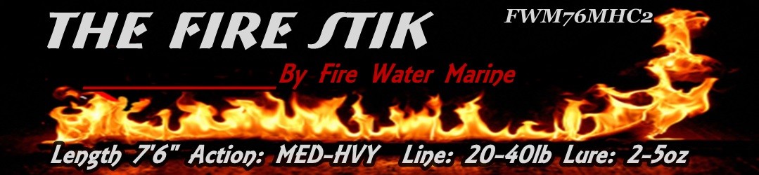 THE FIRE STIK 7’6″ SWIMBAIT CASTING ROD BASS FISHING STRIPER Medium Heavy Rock