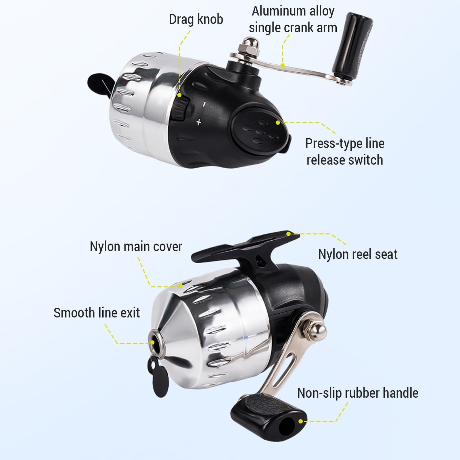 Pen Fishing Rod and Reel Combo Pocket Fishing Rod Telescopic 39in/55in/63in+S…