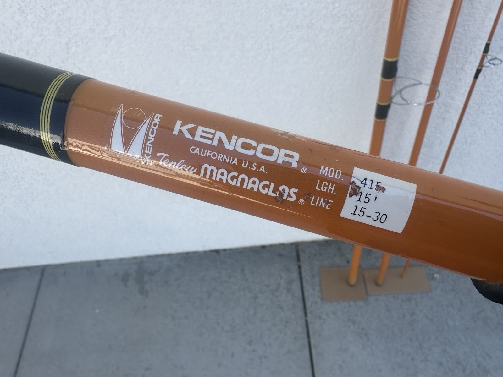Kencor 415 Line Rate 15-30Lb Tenlew Magnaglas 4 Pc 15’ Fishing Rod Made In USA