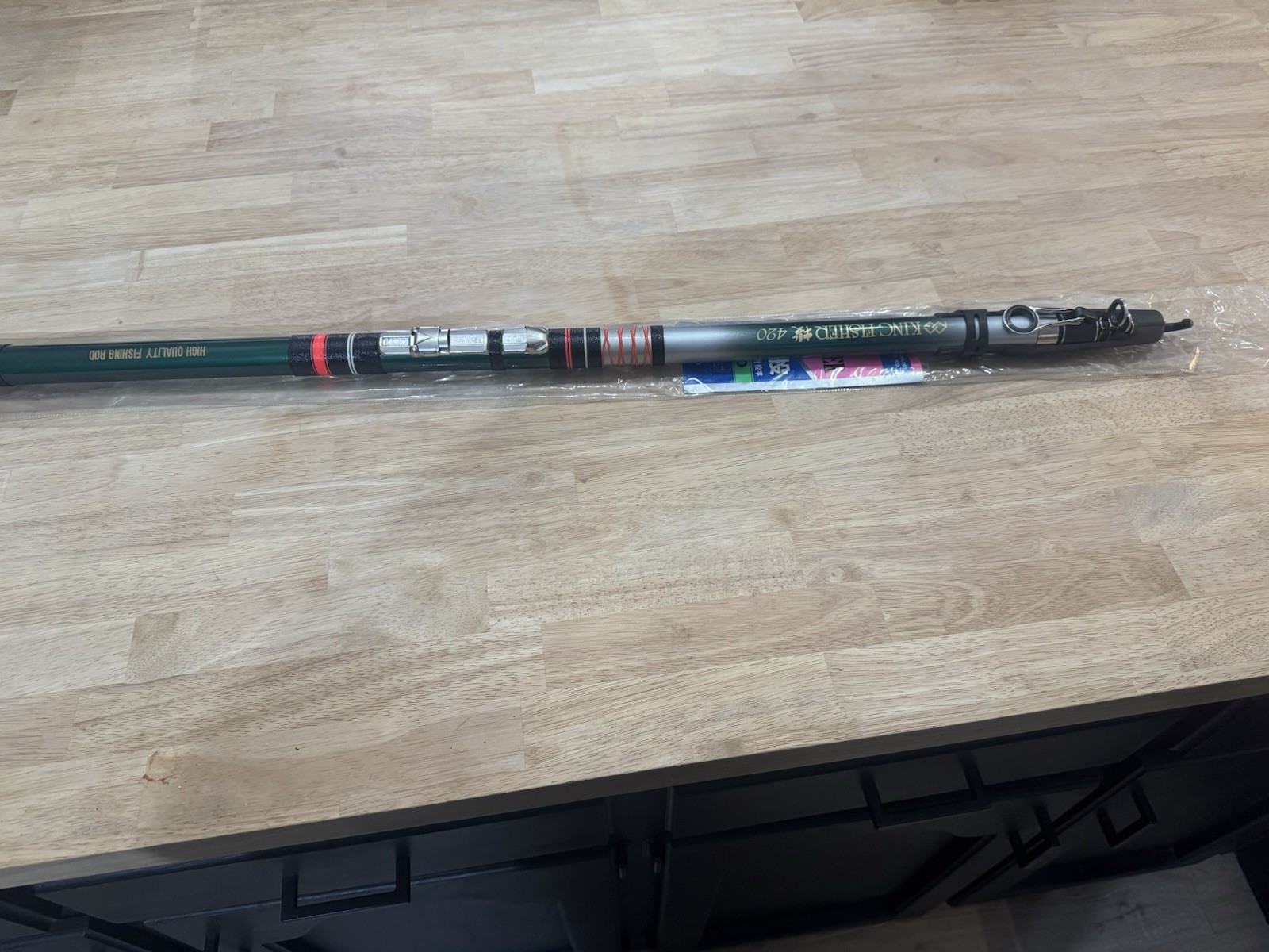 Kingfisher 420 1-piece Fishing Rod, Carbo Whisker Telescope Pole