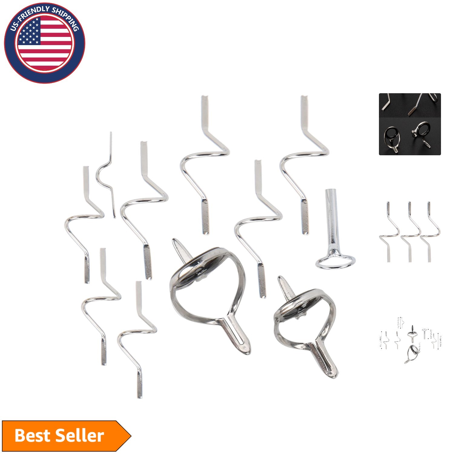Modern Fly Rod Set with Polished Stainless Steel Tools for Angling Enthusiasts