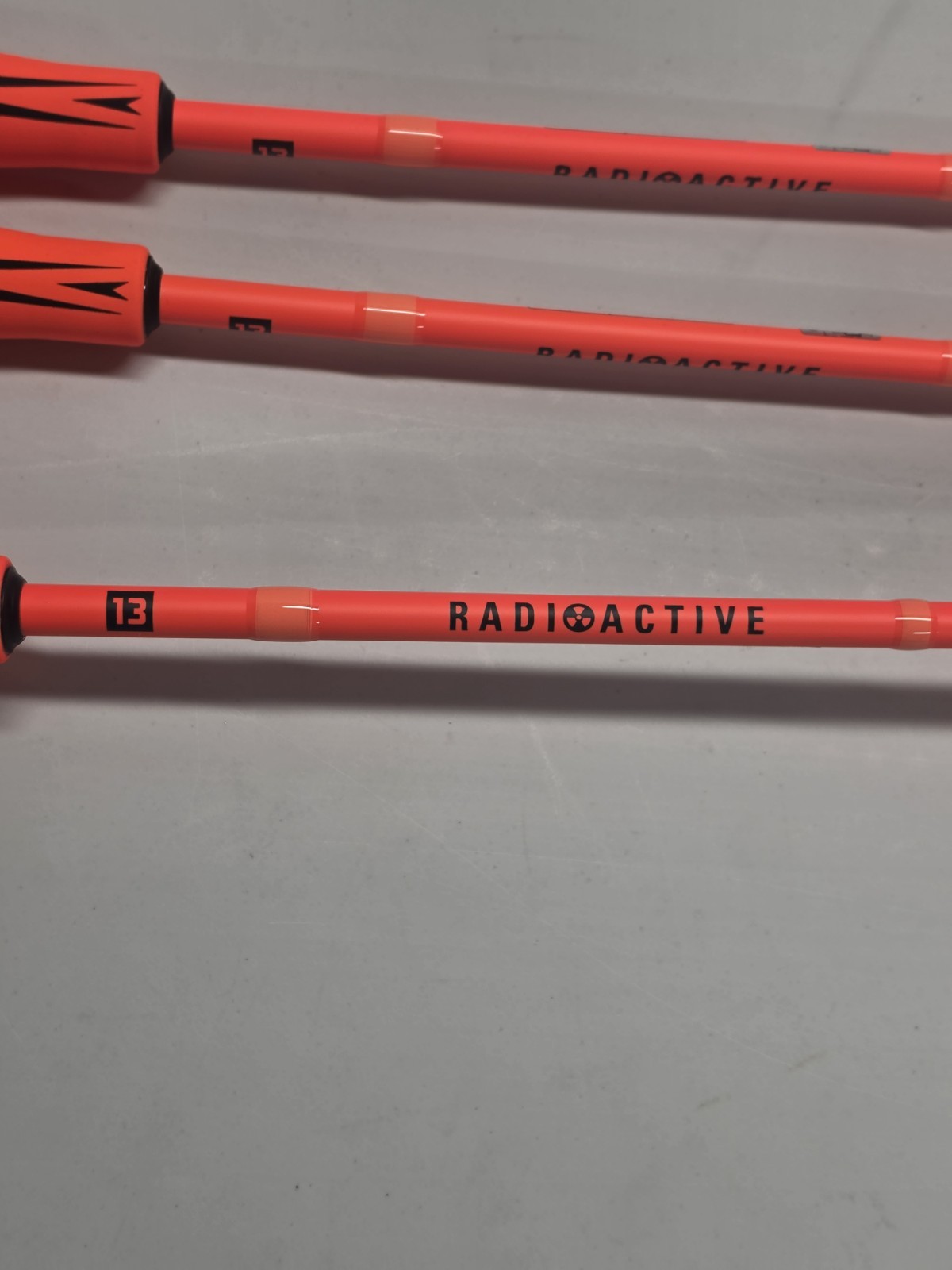 (LOT OF 3) 13 Fishing Radioactive 1 Piece Spinning Rods 6’7″ M Fast