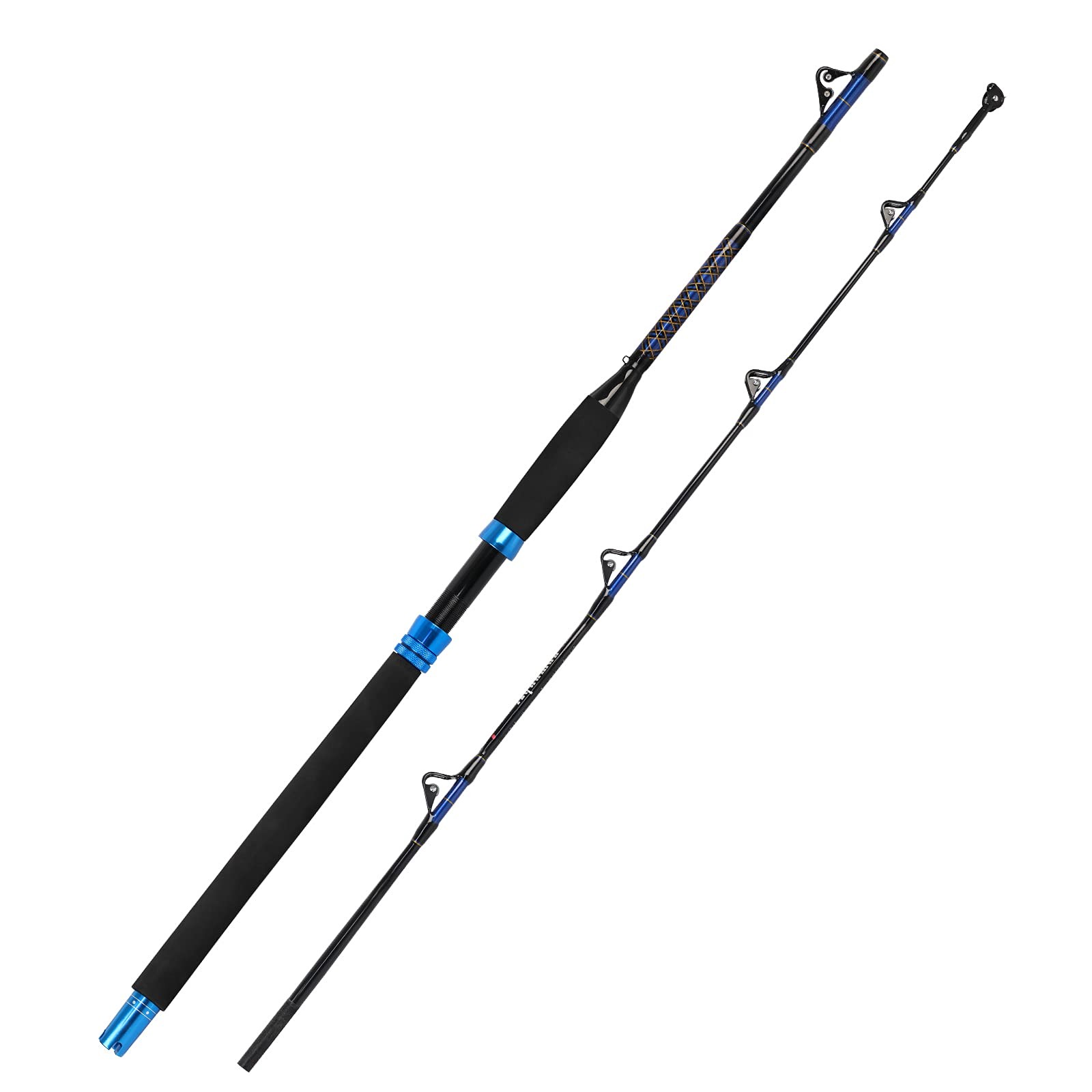 Fiblink 1-Piece Saltwater Offshore Trolling Rod Conventional Boat Rod Carbon …