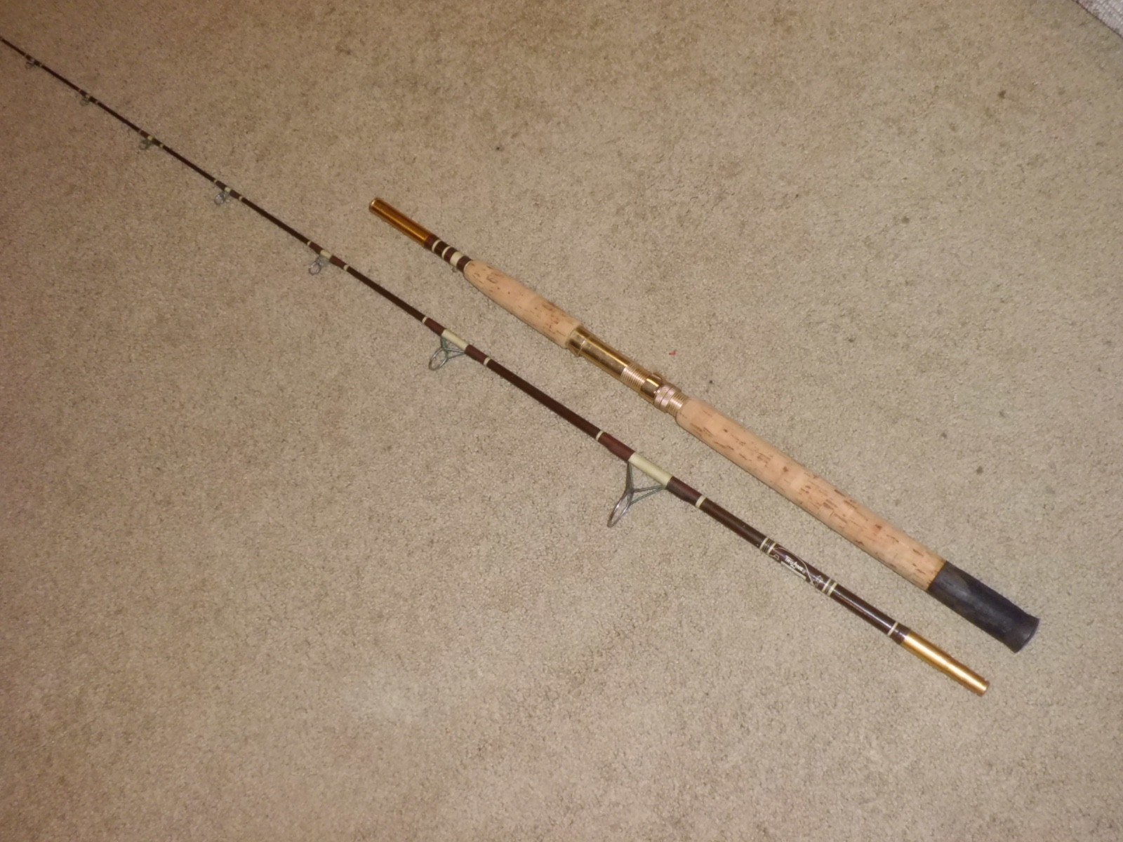 Vintage TRULINE Dynamo Spinning 6’8″ Boat Rod made in USA