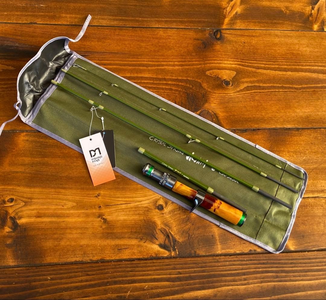 Adjustable Trout Fishing Rod 4-Section 5ft/5ft6in Wood Grip Packable Lightweight