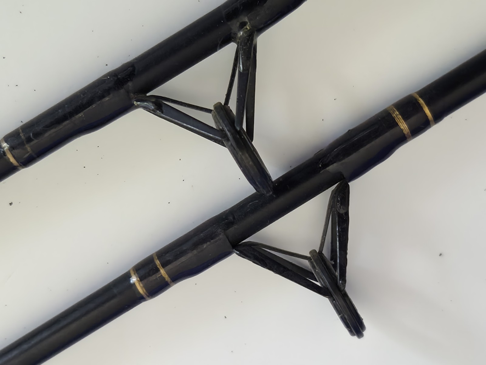 Lot Of 2 Spinning Rods both Master Spectra 3050BK 6’6” w/ Blue Rod Caddy 203-A