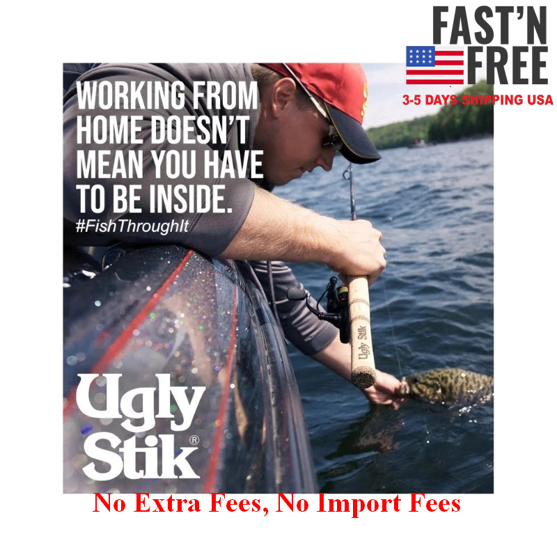 Ugly Stik LITE PRO Spinning Rod, 6′ Medium Heavy Fishing Rod, Fishing Pole, NEW