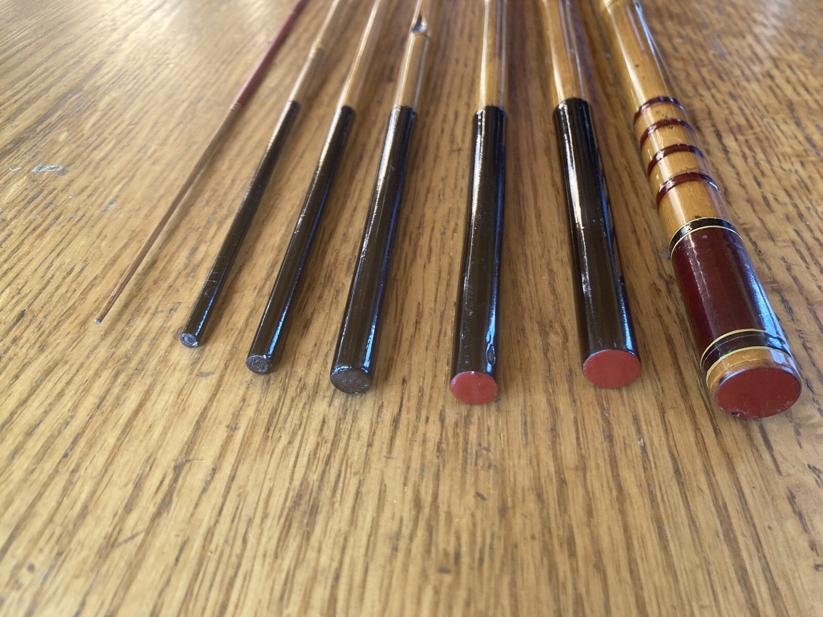 RARE ANTIQUE TENKARA JAPANESE FISHING BAMBOO ROD WITH MAKERS MARK