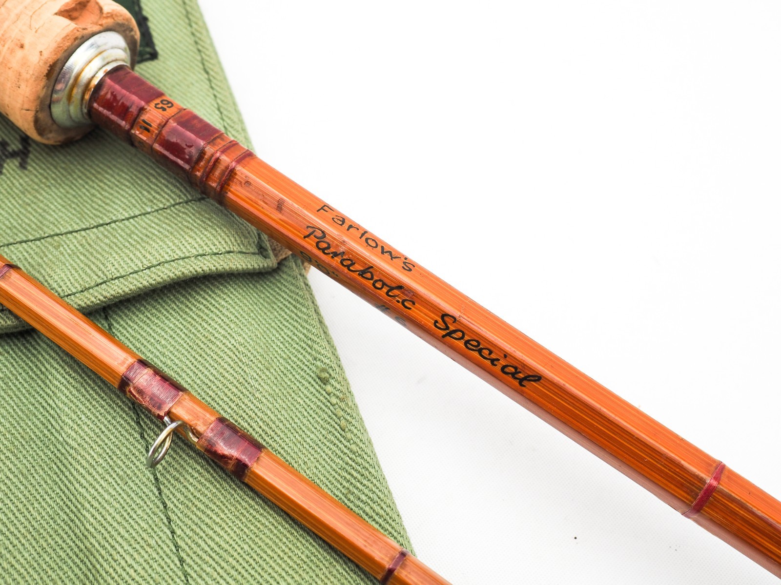 FARLOWS (ENGLAND) PEZON ET MICHEL CANE PARABOLIC SPECIAL 9′ #6 FLY ROD