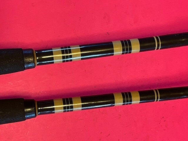 VINTAGE CUSTOM BUILT 7 FOOT IGFA 20 OR 30 POUND CLASS FISHING RODS MATCHING PAIR