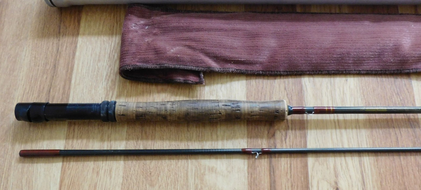 Lamiglas Series G 1000 Graphite 2 Piece 8′ Fly Rod 3oz 6wt W/ Sock & Tube G1296