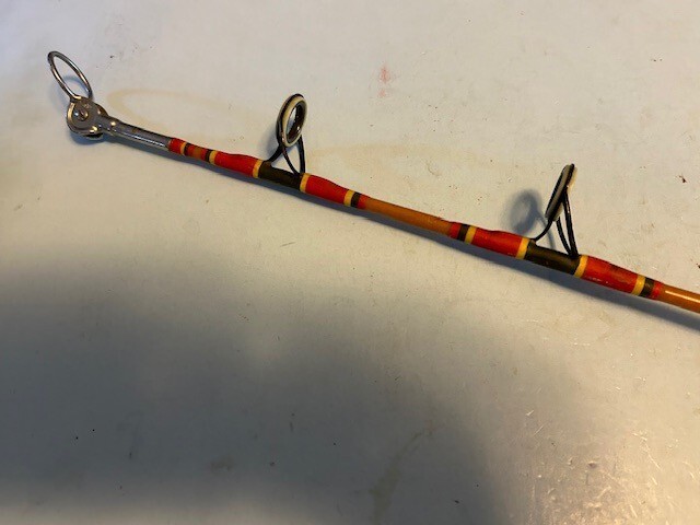 CUSTOM SABRE 7 FOOT 3 INCH 30 TO 80 POUND MARLIN CASTER CONVENTIONAL FISHING ROD