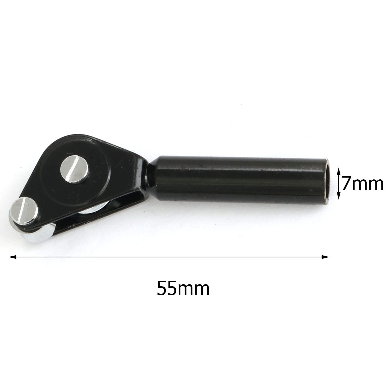 heyous Stainless Steel 7mm Fishing Roller Guide Tip Top 55x7mm, Black