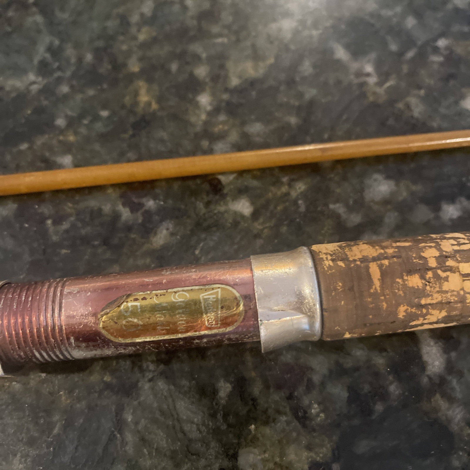 Heddon Golden MARK 50 Pro Weight Spinning Rod 6’ 9” 7646 Vtg Gorgeous 2 Pc Coll