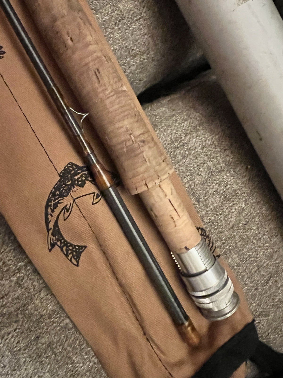 Orvis graphite fly rod 9.5’ 3 5/8 Oz #8 Line