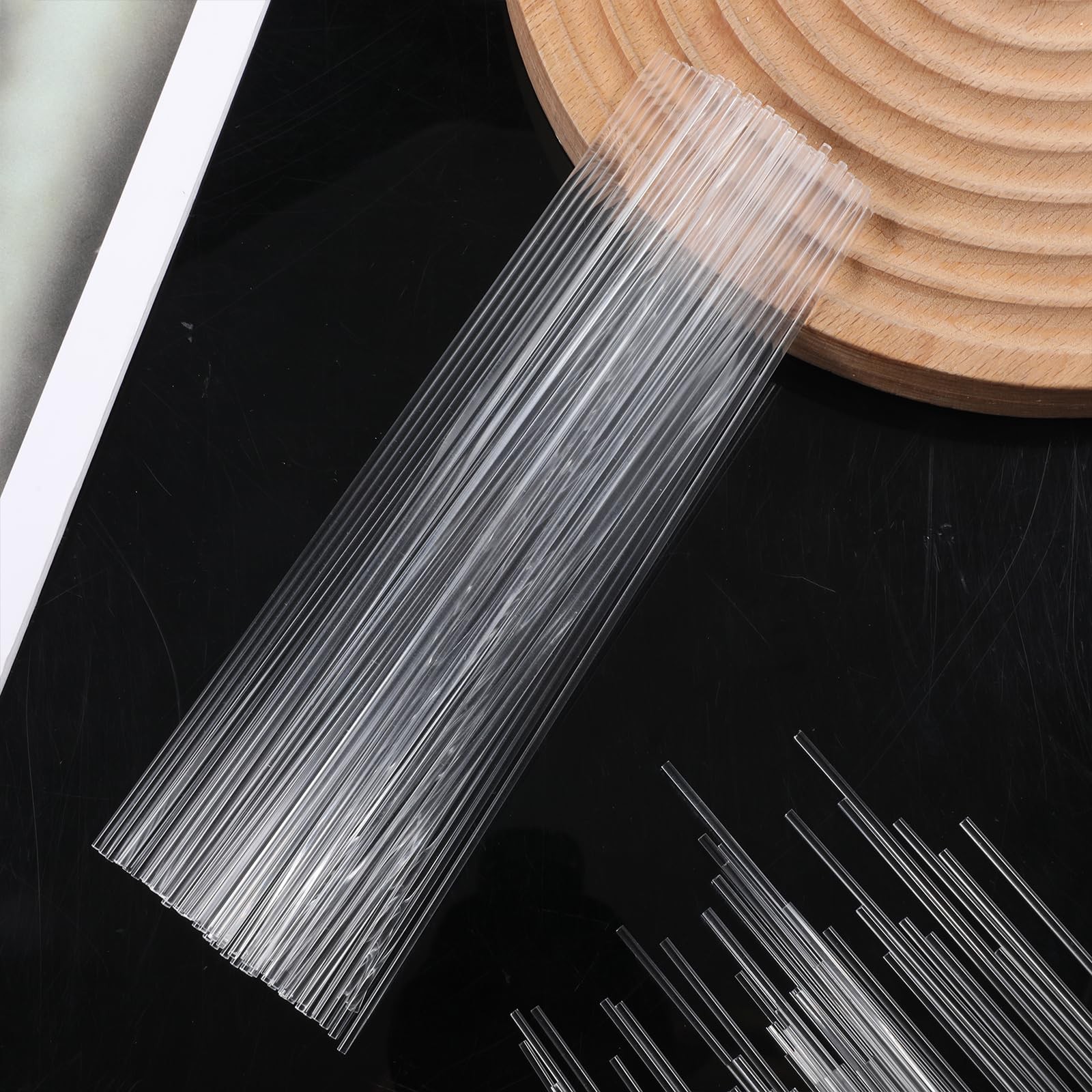 120 Pcs Clear Acrylic Rods, 2 mm 8 inch Diameter Acrylic Dowel Rods, Reusable…