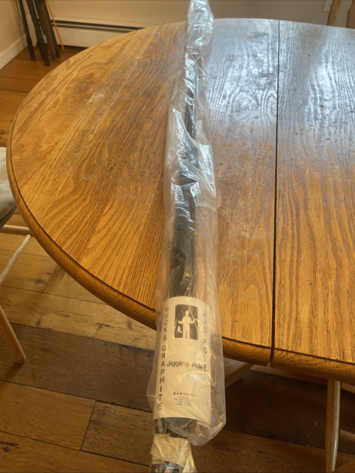 B’n’M 2 Piece Bucks Graphite Jig Pole (12-Feet) Model BGJP 122 2 Pc Blk Grn Nos