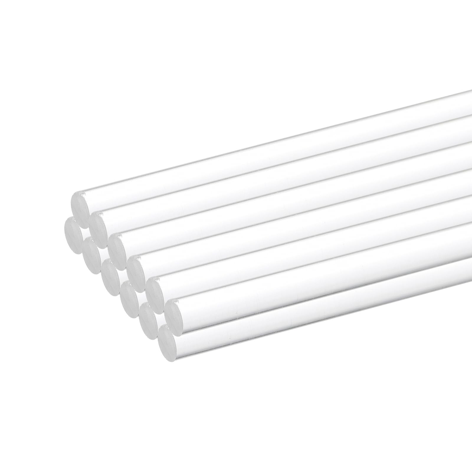 12 PCS Acrylic Round Rods 5/32 x 12 Clear Dowel Sticks 4mm x 300mm Plastic