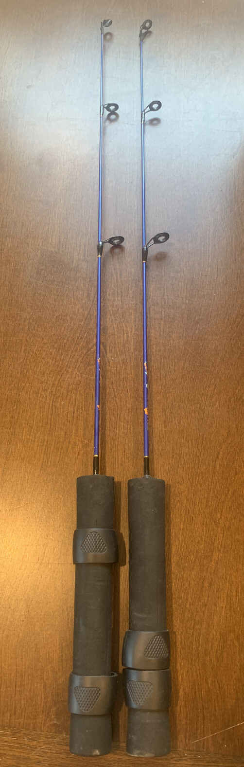 2 Pieces Apache Tomahawk 24” Medium Ice Fishing Rods Blue