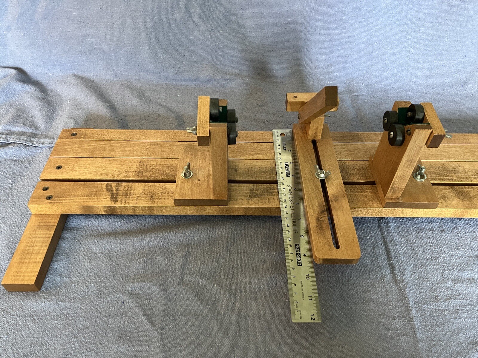 Vintage Fishing Rod Hand Wrapper – Wooden – Adjustable – Very Good Condition
