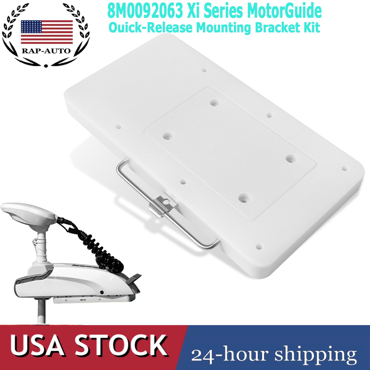 for MotorGuide Xi3 Xi5 8M0092063 Xi Series Quick-Release Mounting Bracket Kit