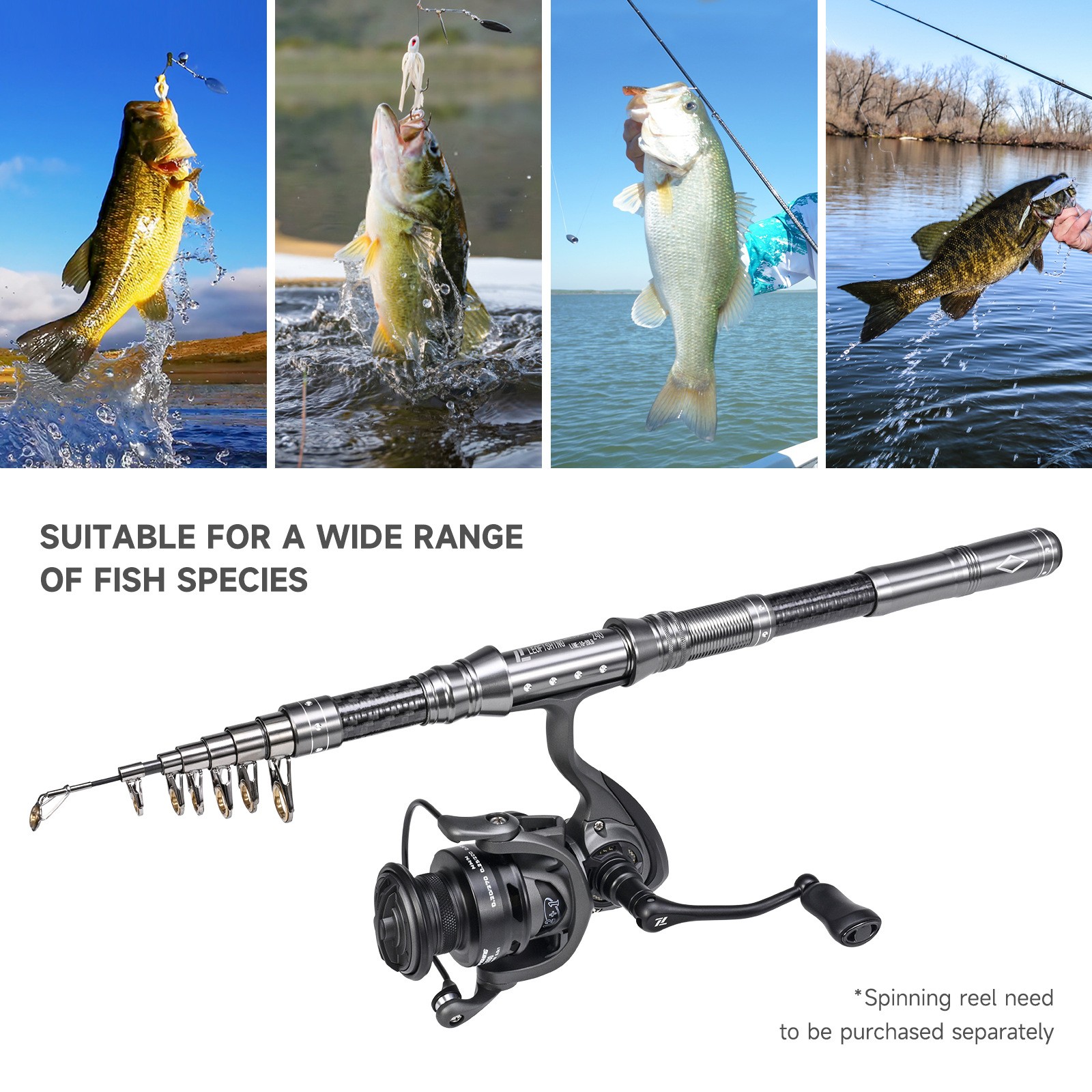 Telescopic Fishing Rods Spinning Casting Rod Carbon Fiber Rod Bass Ultra Light