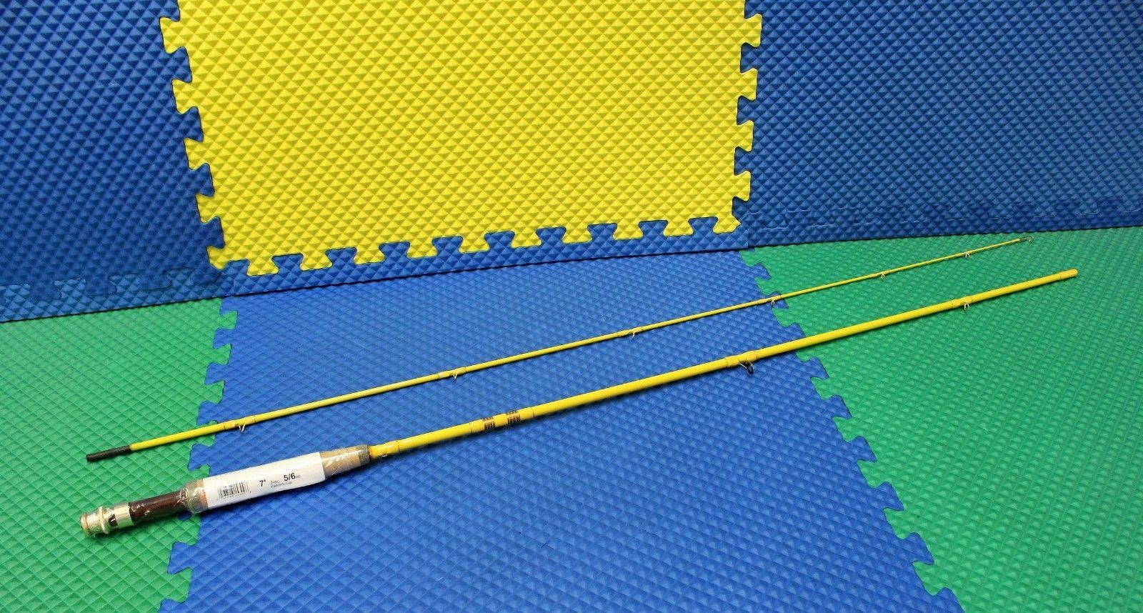 EAGLE CLAW Featherlight 4 Line Weight Fly Rod, 2 Piece (Yellow, 7′) #FL300-7