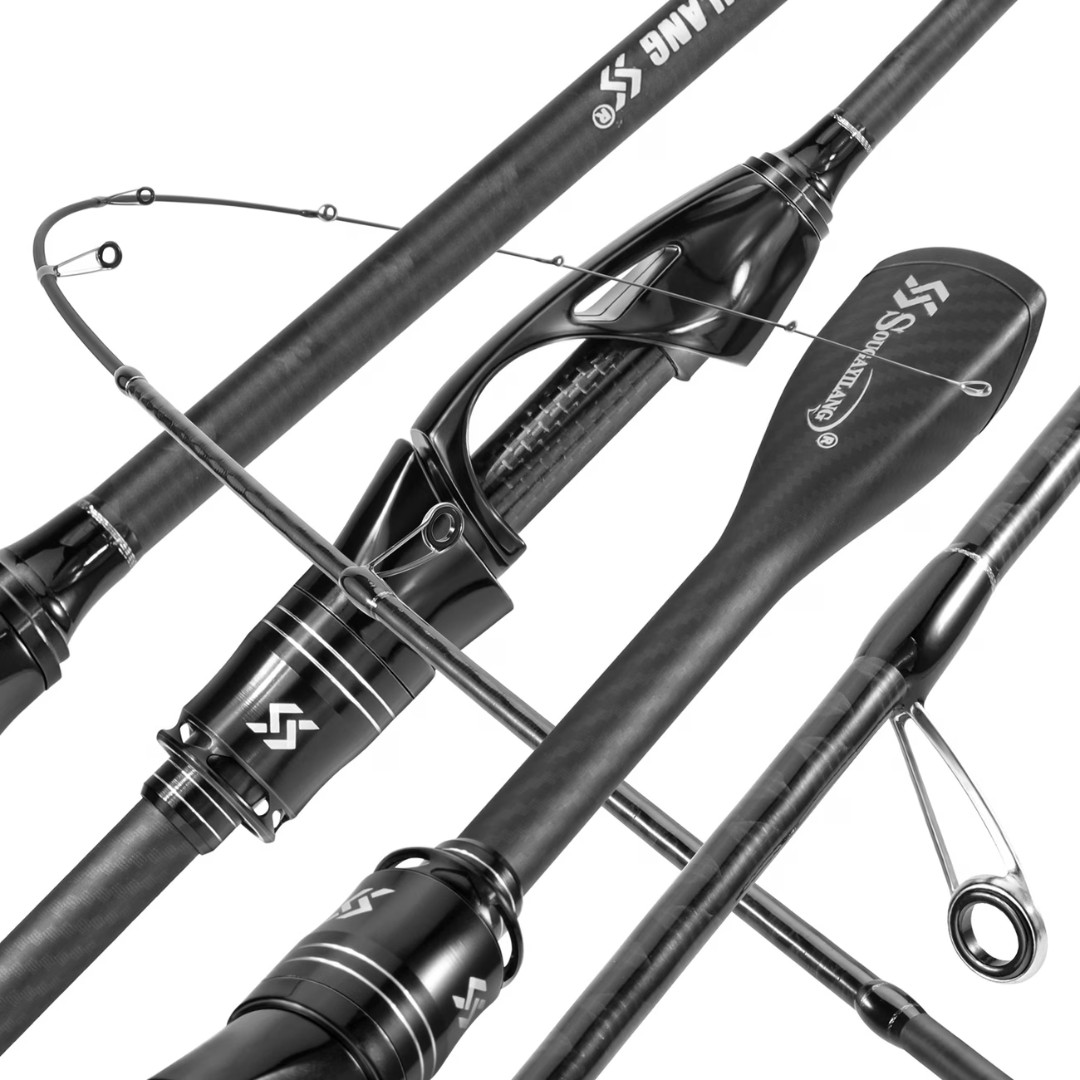 6 Feet Light Fishing Rod Sougayilang Spinning 2 Section Rod 10-20g Weight Cast